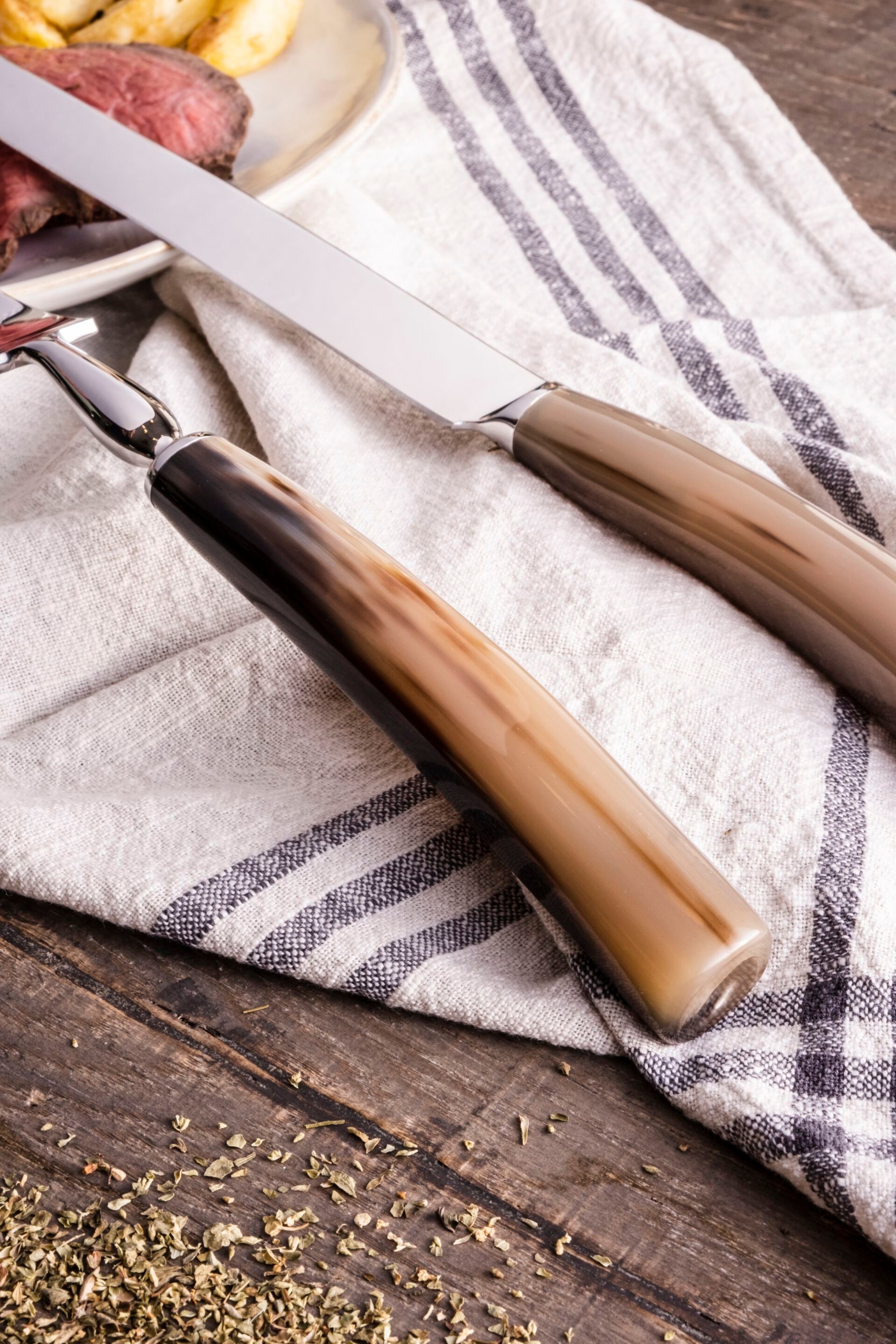 Набор столовых приборов для жареного рога и нержавеющей стали Zanchi 1952 Natural ARCH-00053829 - Вид №3