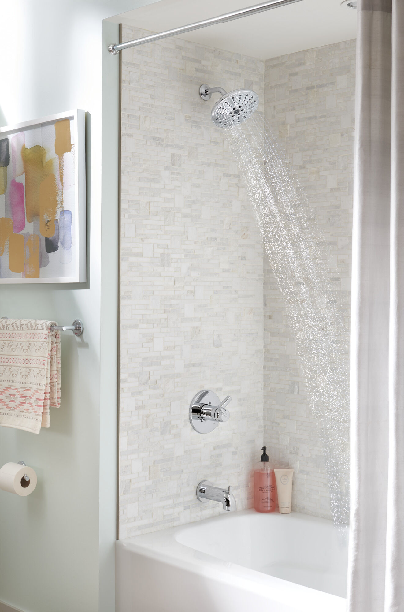 T17T459-SSH2O TempAssure® 17T серии H2Okinetic® для ванны и душа Delta Faucet Trinsic Нержавеющая сталь  - Вид №2