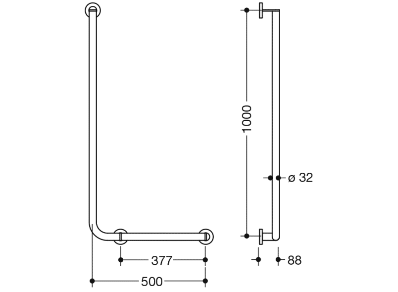 900.22.10440 угловая ручка HEWI System 900 - Вид №1