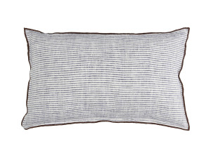 Льняная полосатая прямоугольная подушка