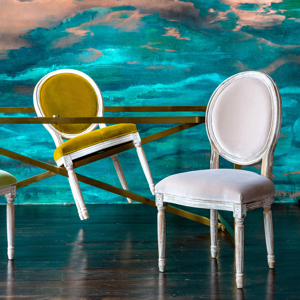 3112998 Стул «Луи / Пеликан» (бархат, белый жемчуг) Object Desire  - Вид №4