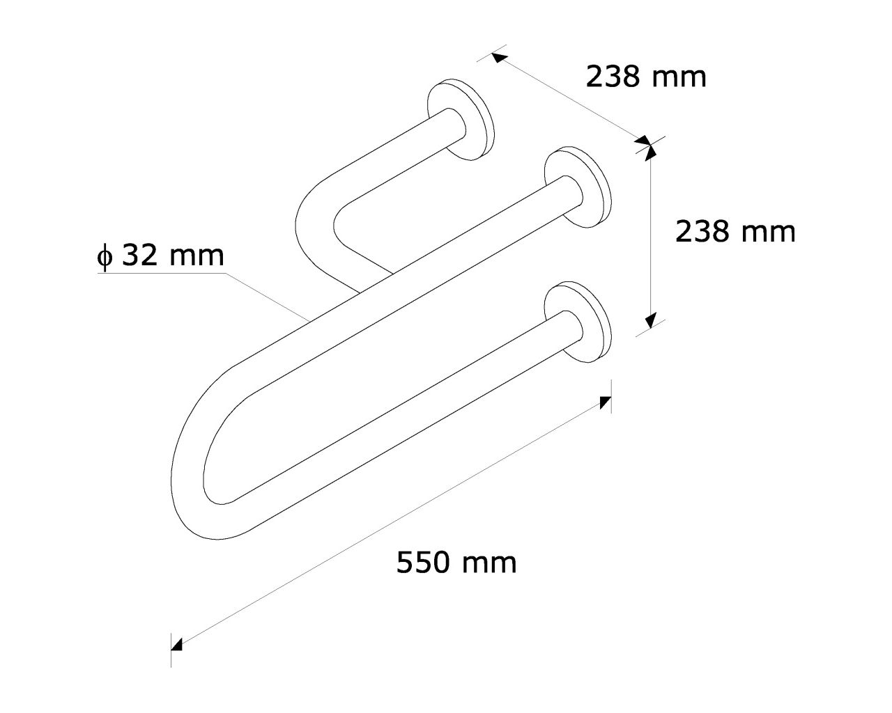 TPC04 НАПРАВЛЯЮЩАЯ КОРЗИНЫ ЛЕВАЯ 550 ММ Merida  - Вид №1