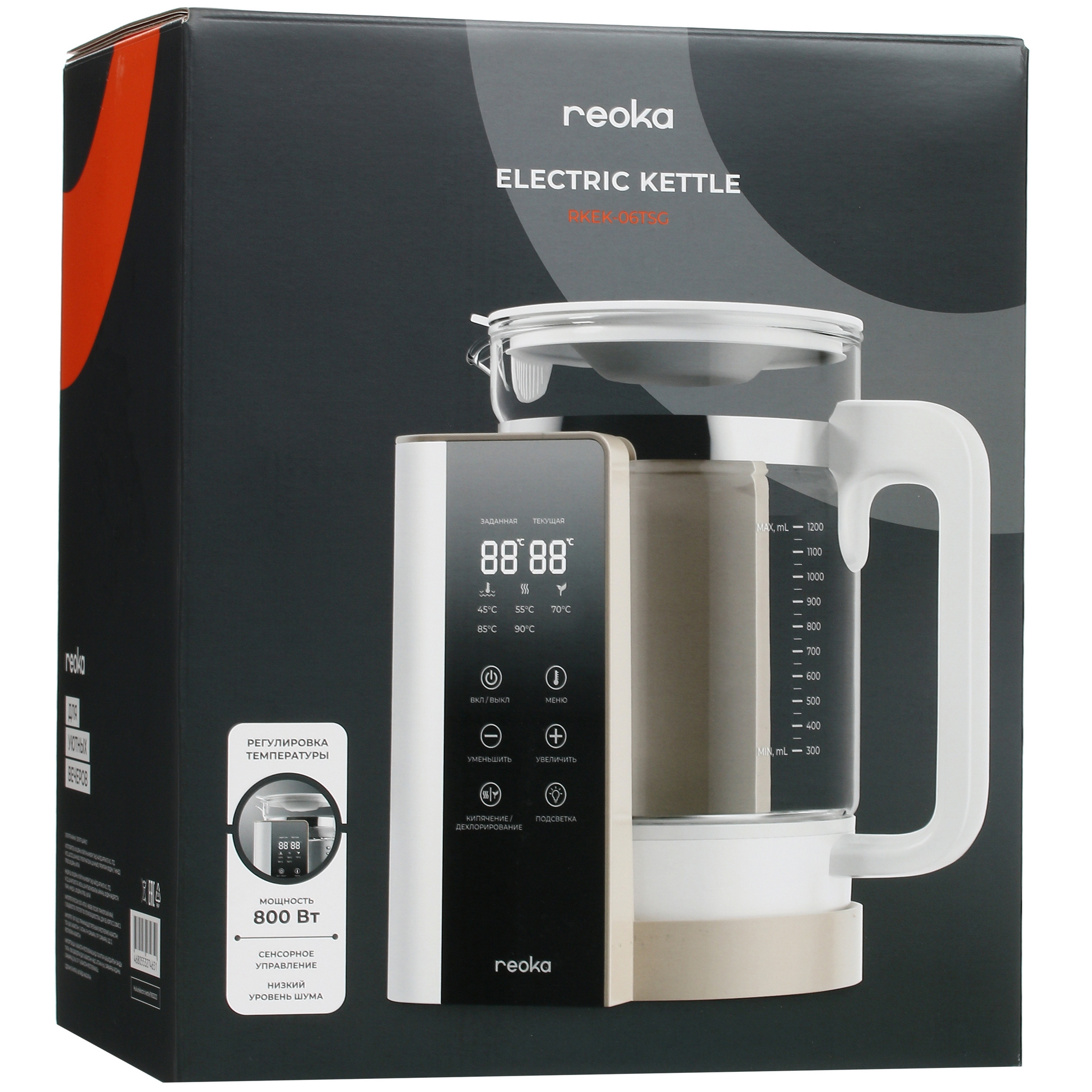 9977413 Электрочайник Reoka RKEK-06TSG белый STDN-0109689 - Вид №9