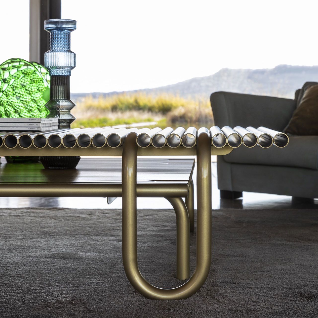 Прямоугольный металлический журнальный столик Mogg Pipelines ARCH-00149972 - Вид №3