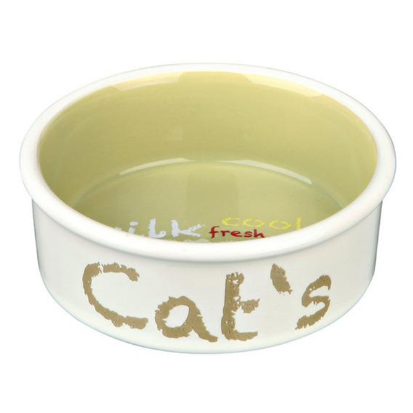 ПР0042286 Миска для животных белая керамическая 12,5х4,5см 260мл MAJOR 