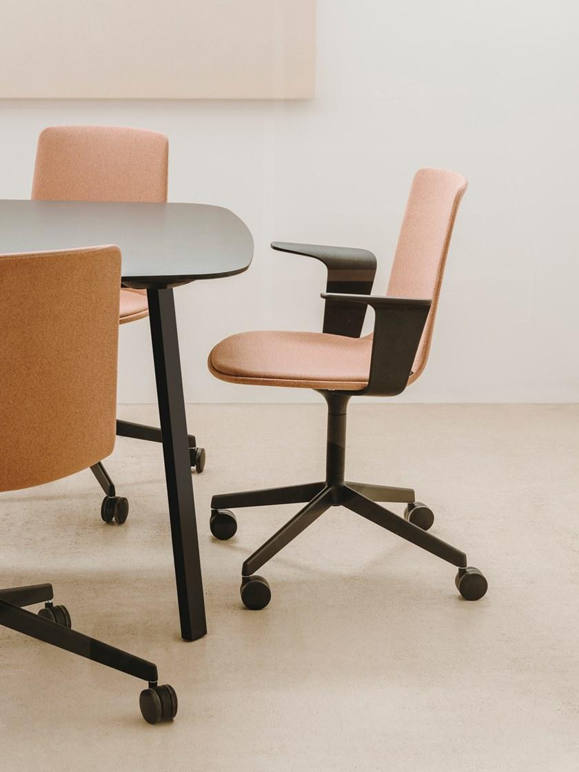 ENEA Офисное кресло из ткани с 4-мя спицами на колесиках Lottus high sun-id-1435209 - Вид №2