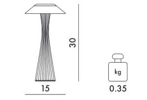 Светодиодная настольная лампа PMMA Kartell SPACE ARCH-00086135 - Вид №10
