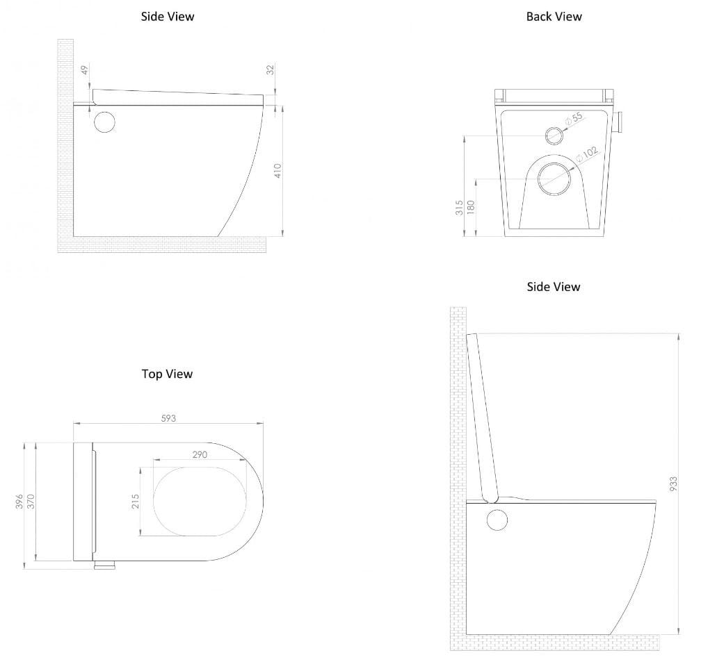 Керамический туалет для биде без пола LUSSO INTELLISMART ARCH-00041989 - Вид №7