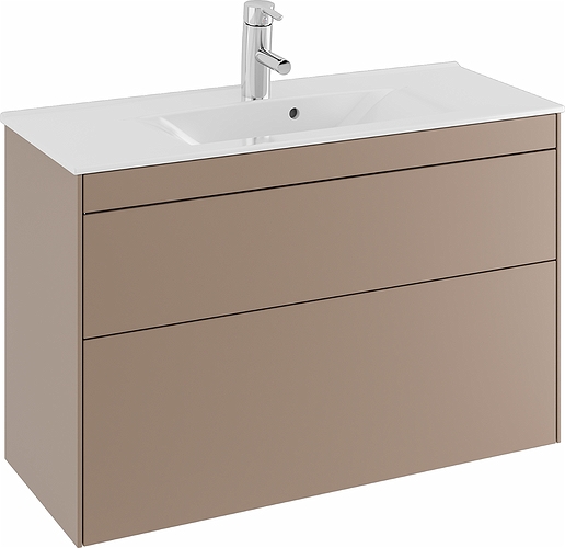 47372 IFO Sense тумба для тонкой раковины с двумя ящиками, компактная, Ш = 600 мм, Ш1 = 615 мм, темно-серый - Вид №10