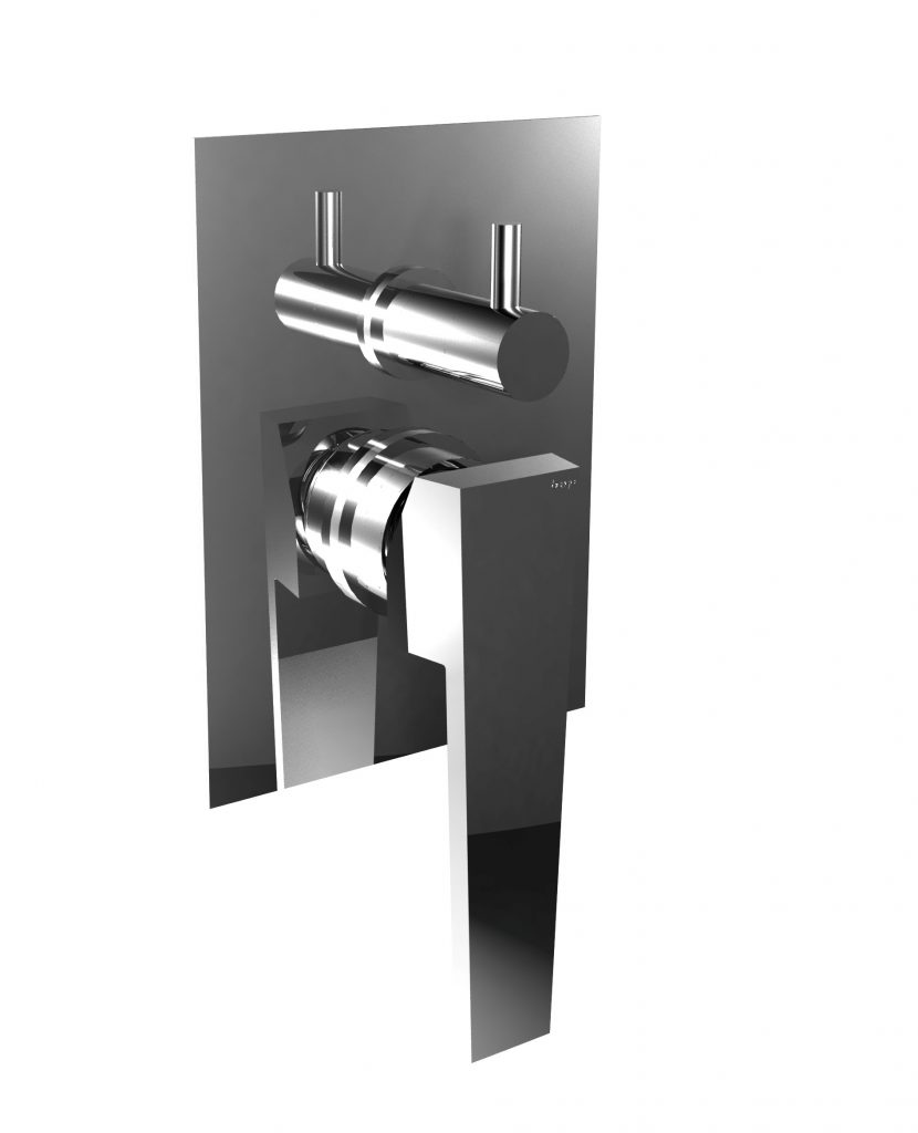 01519/3 Встроенный смеситель с механическим переключателем на 3 направления Bongio Stelth