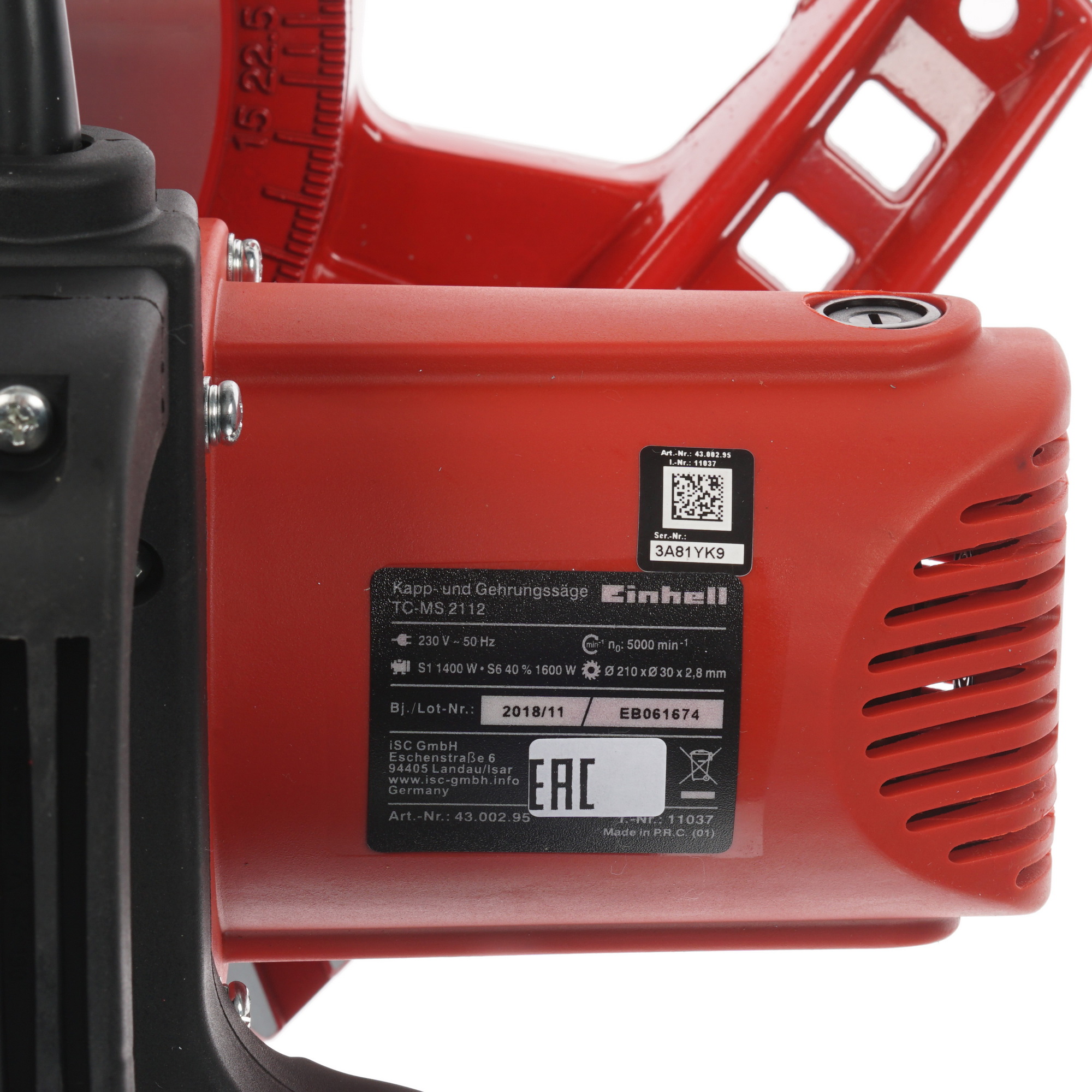 Торцовочная пила  Einhell TC-MS 2112 8107430 STDN-0046988 - Вид №4