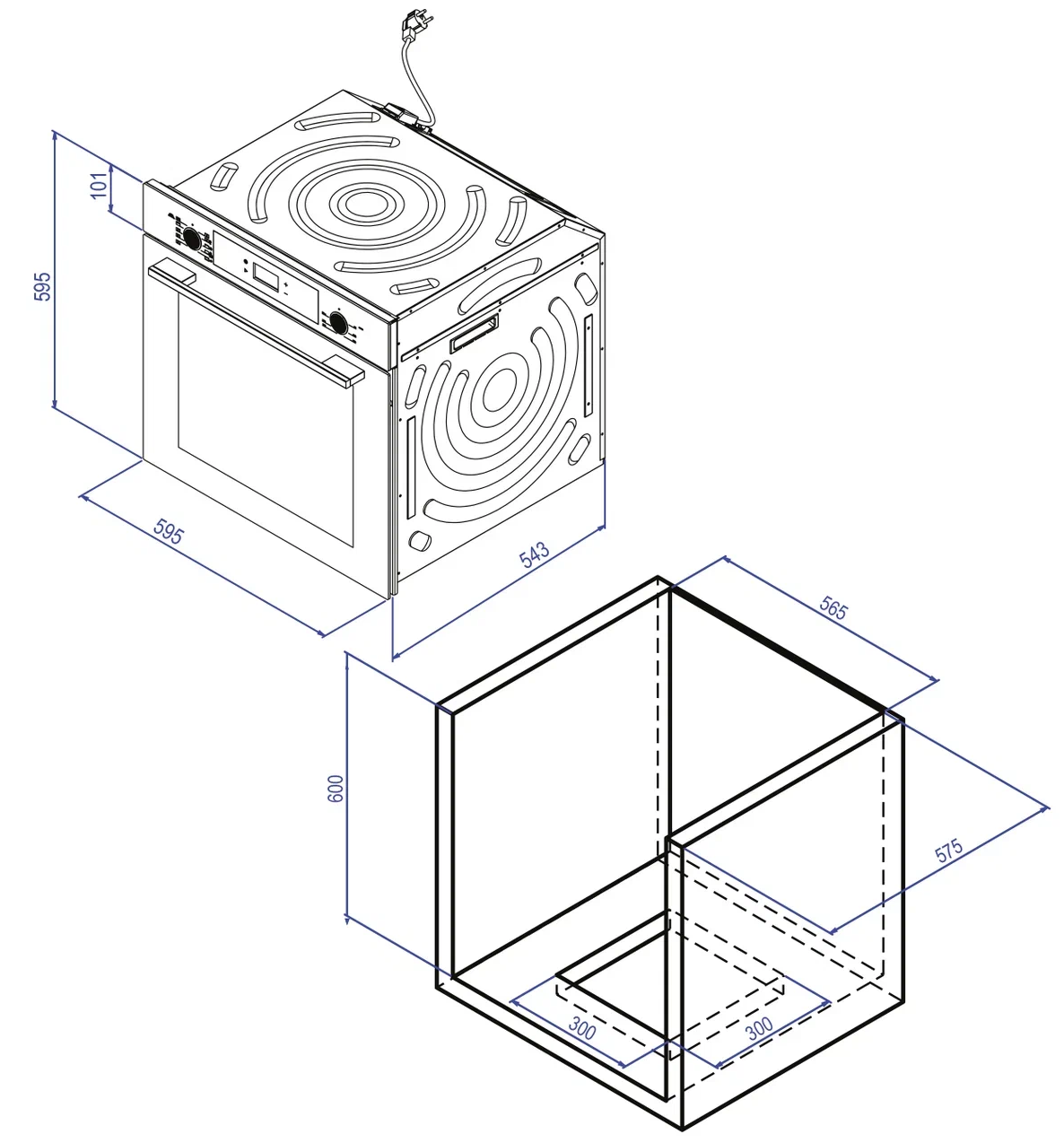 9161244 Электрический духовой шкаф Oasis D-SBG серый STDN-0088893 - Вид №9