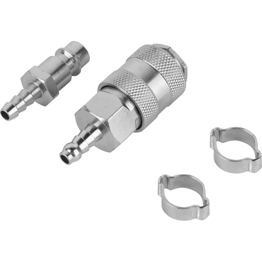 Набор переходников для компрессора Elitech штуцер и муфта рапид 2 кольца 6 - 11 мм STLM-2075386
