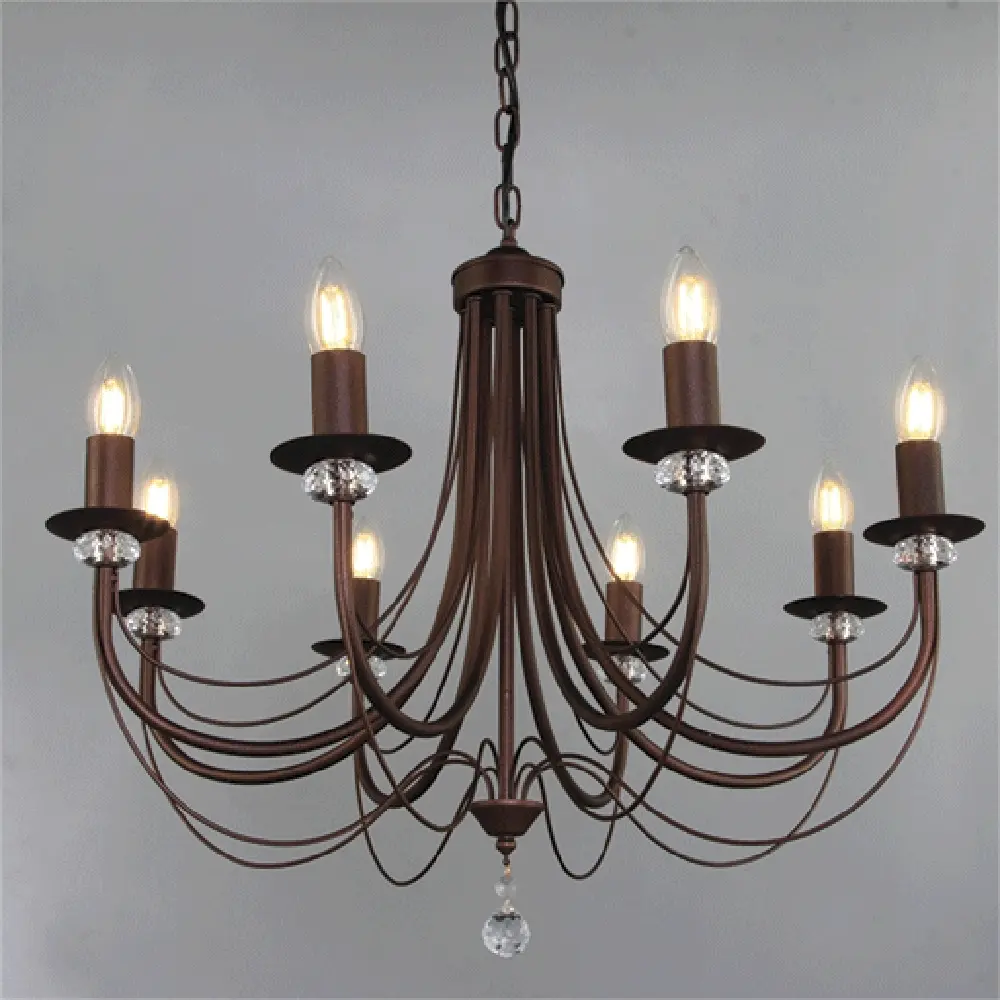 Люстра подвесная Vitaluce Рига 8 ламп 24м² Е14 цвет коричневый STLM-2178754 - Вид №2