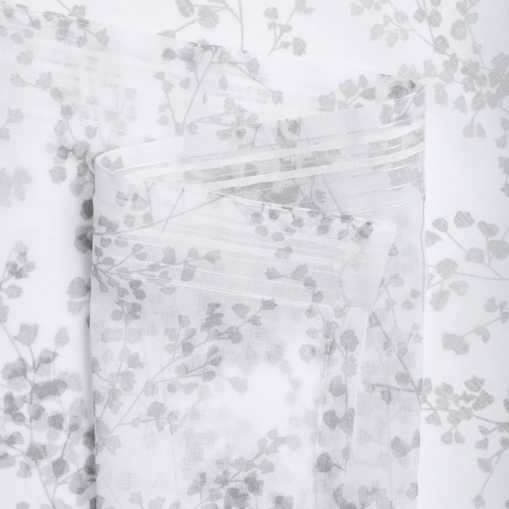 AMORE MIO Тюль Фрейя серый 300x260 см с растительным орнаментом 89400784 STLM-1566847 - Вид №2