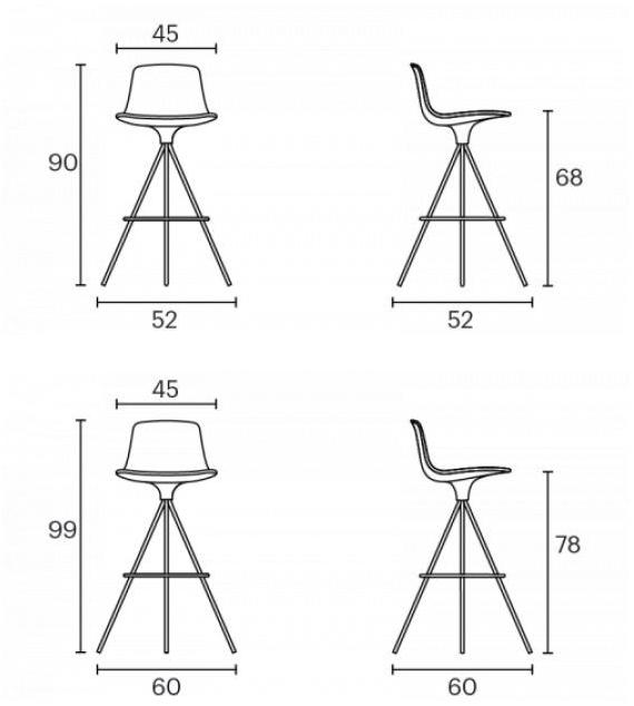 ENEA Табурет поворотный на жердочке из полипропилена Lottus sun-id-1489748 - Вид №4