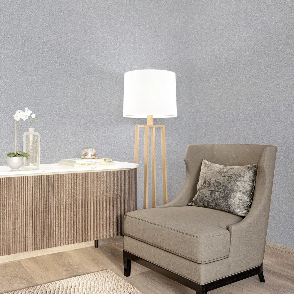 Флизелиновые обои Palitra Life Probka серые однотонные для гостиной и спальни 89363088 Portugal STLM-0819728 - Вид №4