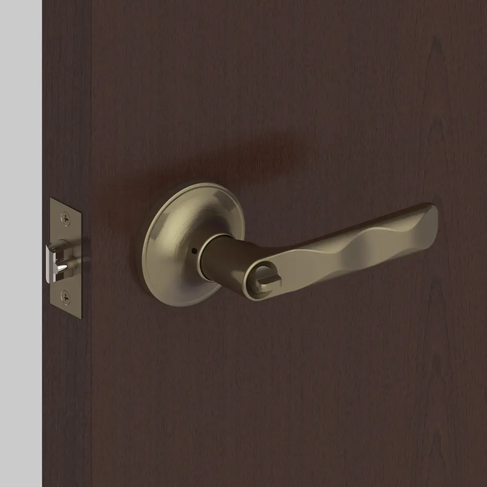 Ручка-защелка 624/BL PB-B с фиксатором ЦАМ цвет бронза FUARO STLM-2137131 - Вид №5