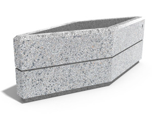 Низкая бетонная плантатор