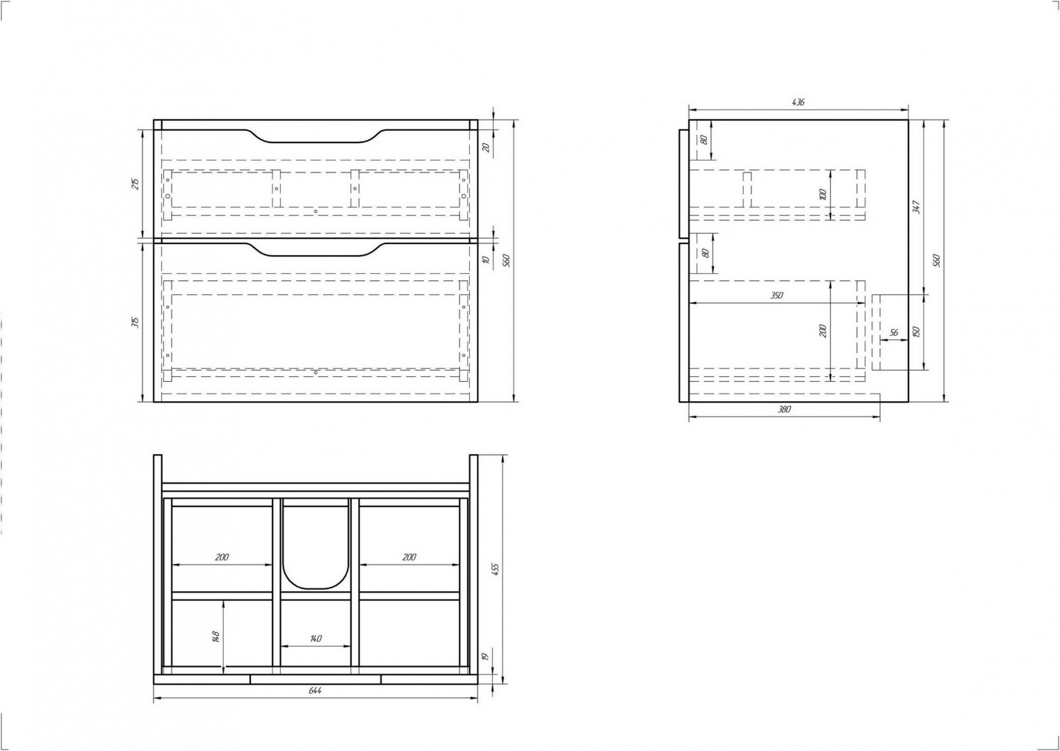Тумба Q 70 DREJA 990002 - Вид №1