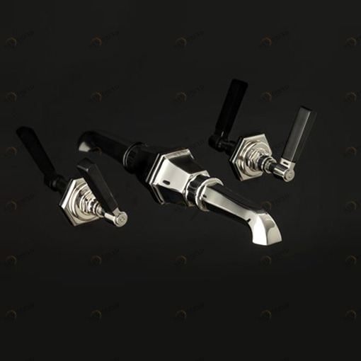 Смеситель для раковины/ванны настенный ADJBL47NK Devon Devon JUBILEE BLACK LEVER Devon&Devon