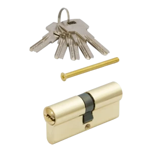 91504539 Цилиндровый механизм личинка Vettore ZN M70 Z GP (40x30) 5 ключей (Золото) для врезного замка входных и межкомнатных две STLM-1329830
