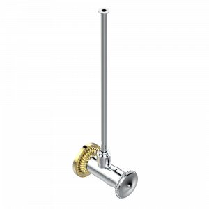 G31-181/S Кран запорный 1/2" стильный регулируемый с 30 cм трубкой Thg-paris Cygne Хром/золото