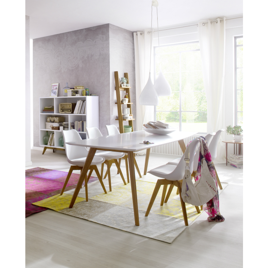 Стол обеденный Tenzo Bess, 75х185х95 см, дуб, белый 2180001 - Вид №1