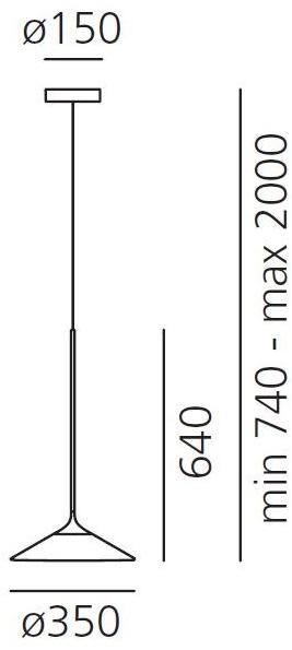 Artemide Подвесной светильник из метакрилата прямого света  0351030a / 0352030a  - Вид №6