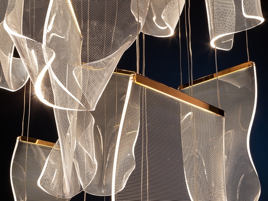 088155 Подвесной светильник 14L розовое золото Schuller Velos  - Вид №1