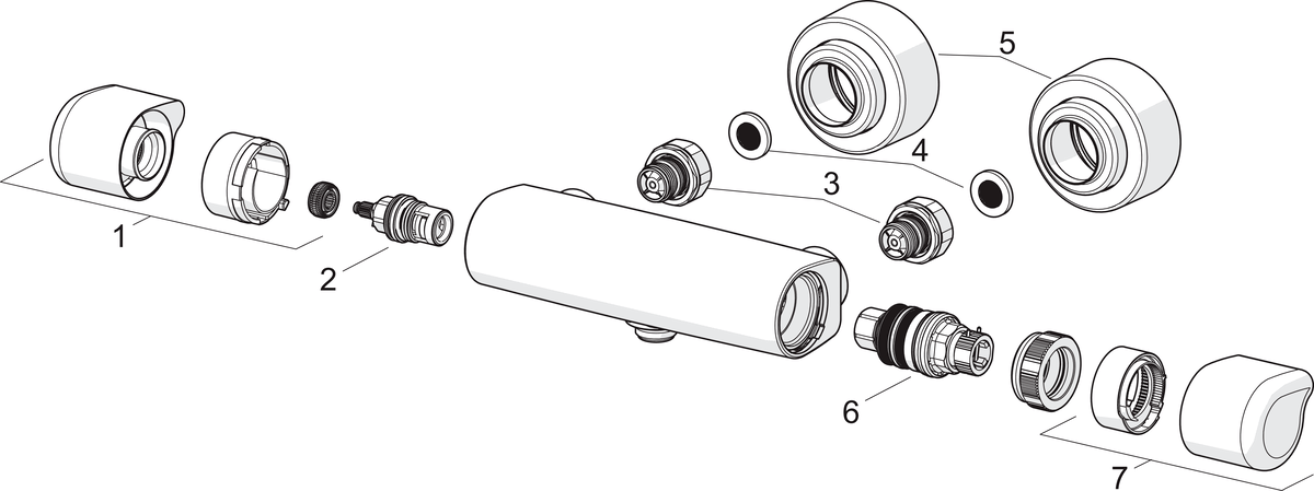 Oras 5760 Смеситель для душа 5760 Care Хром  - Вид №4