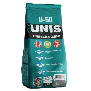 91944669 Затирка цементная Unis 1.5кг графит STLM-1367540
