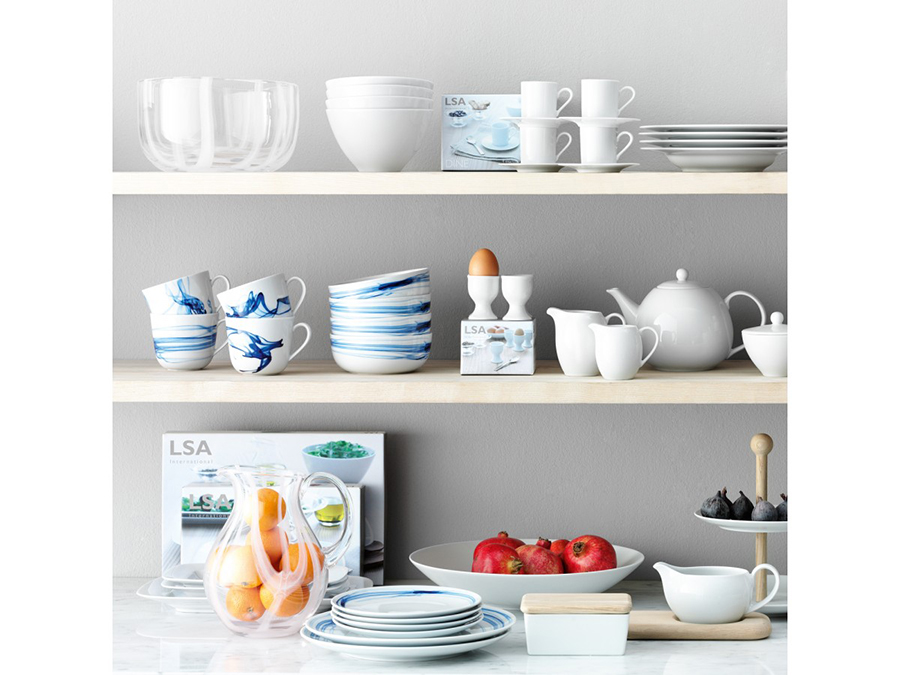 Набор из 4 чашек с блюдцем 250 мл Dine LSA INTERNATIONAL DINE 00-3863443 Белый  - Вид №1