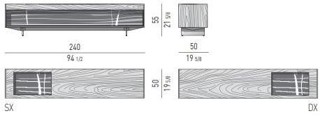 Minotti Комод из дерева и мрамора сахар-нуар Boteco sun-id-1483166 - Вид №14