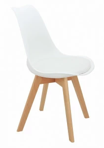 Стул с деревянными ножками белый Eames Bon BRADEX HOME  00-3973916 Белый