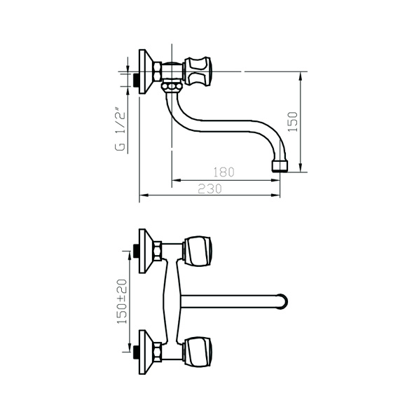 052 Leonido  Смеситель для кухни  ARGO kran 052leonido - Вид №1