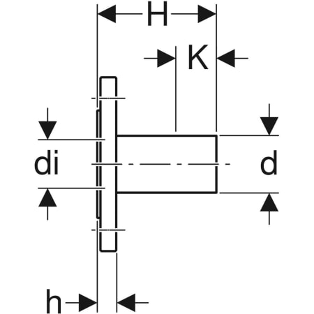 34212 Фланец Geberit Mapress из нержавеющей стали, PN 10/16, с гладким концом (газ) Geberit  - Вид №2