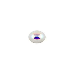 416-12-030 Бусина Чехия кабошоны 8 x 6 мм 03000 AB U белый/фиолетовый PRECIOSA