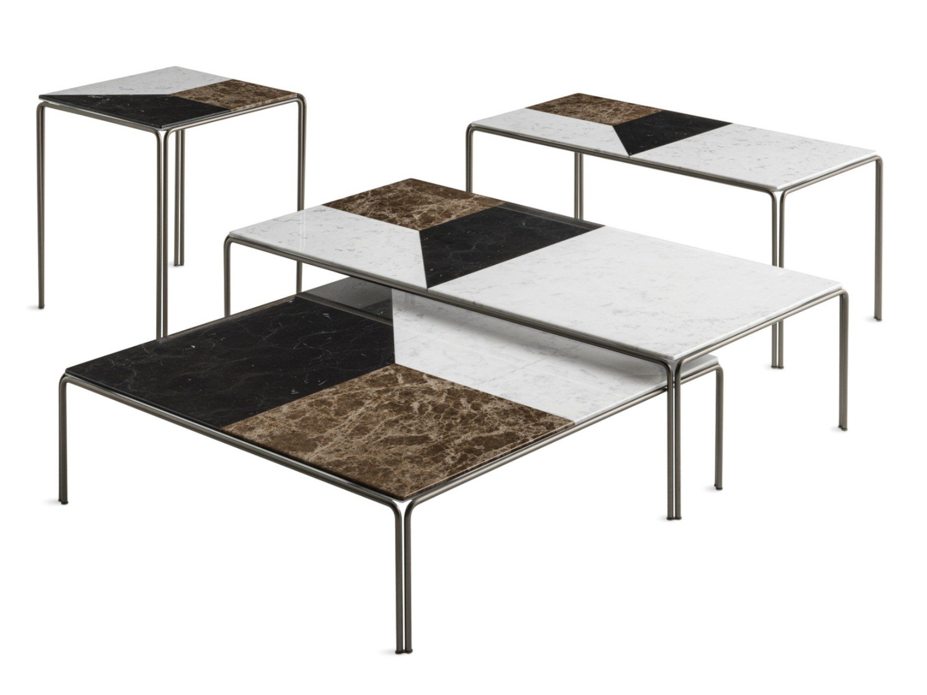Квадратный мраморный журнальный столик Casamania & Horm Рэгтайм ARCH-00152104 - Вид №1
