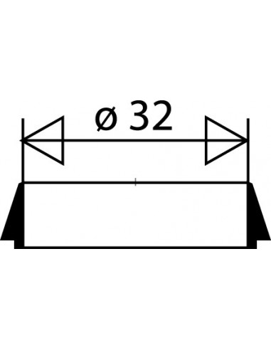 015200 005 01  Уплотнение коническое для трубки Д. 32 мм, прозрачный полиэтилен, набор из 2 шт. Valentin Белый  - Вид №2