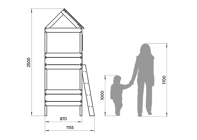Кровать-чердак Home nord M 80х160 см белая ELLIPSE ELLIPSE HOME 351791 Белый Santreyd  - Вид №4