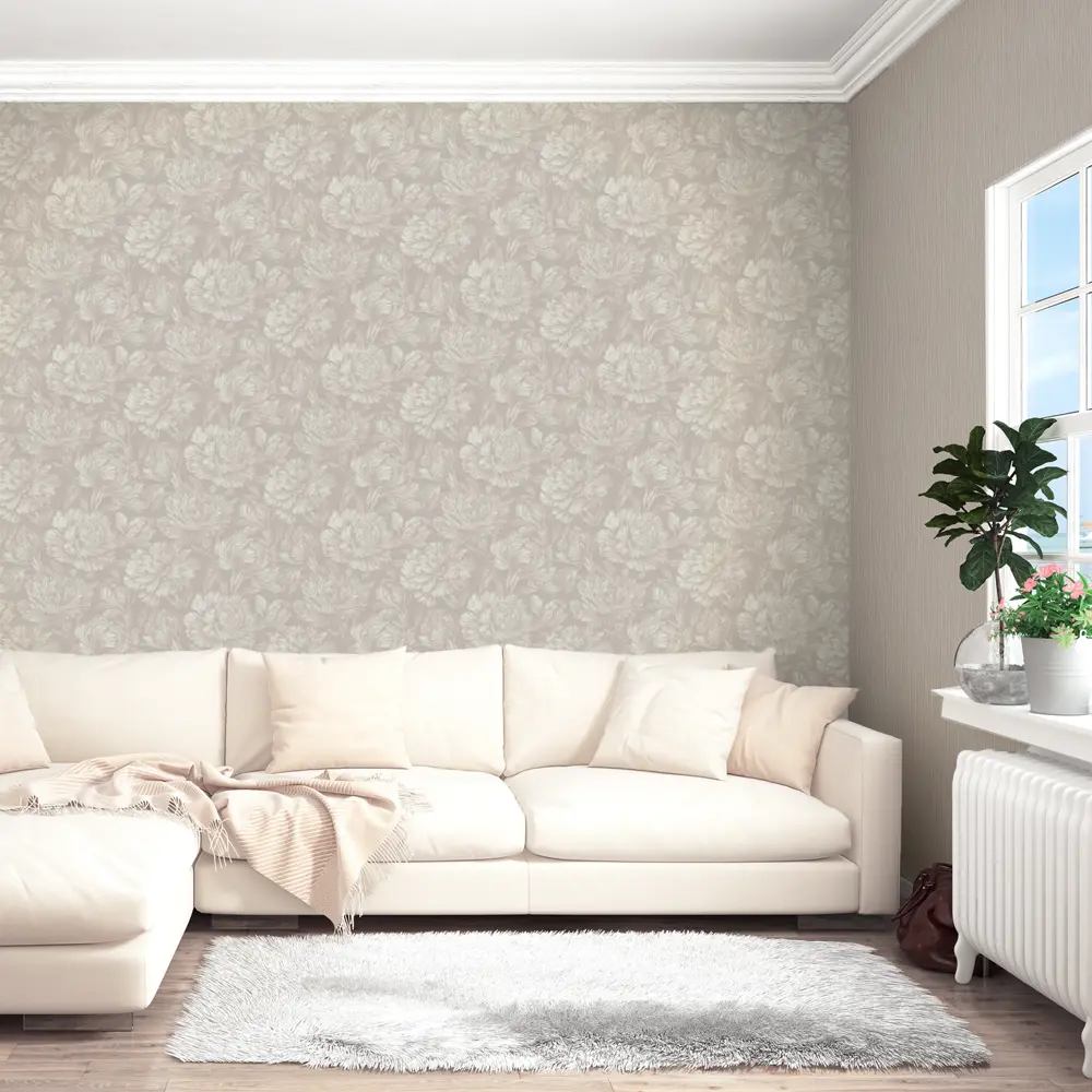 Обои флизелиновые Московская Обойная Фабрика Пионы венге 1.06 м 4012-3 STLM-2088004 - Вид №3