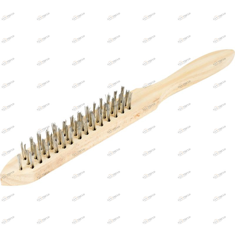 Щетка металлическая 3-рядная деревянная ручка Спарта Sparta (Спарта) 13168