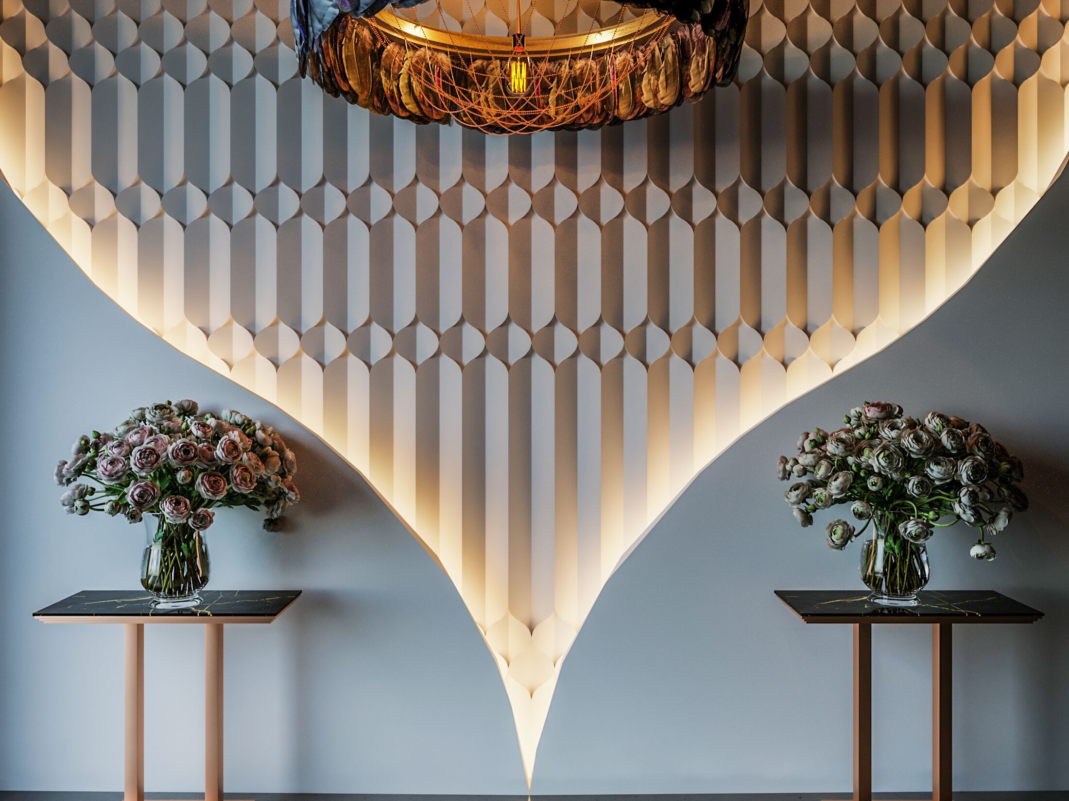 Трехмерное гипсовое покрытие WallDeco дизайн ARCH-00094046