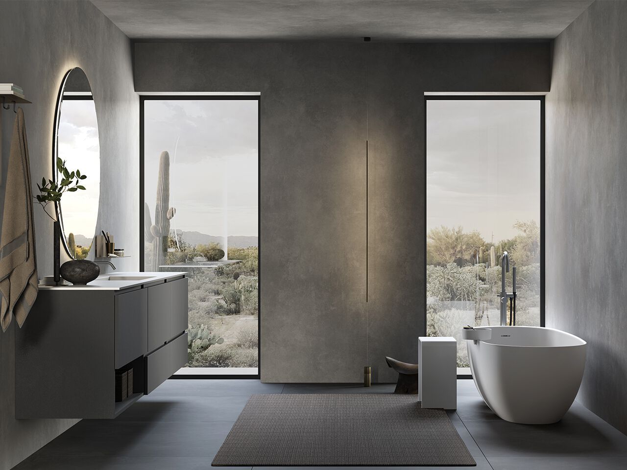 Шкаф для умывальника / полная мебель для ванной комнаты Rexa Interlude ARCH-00112860 - Вид №2