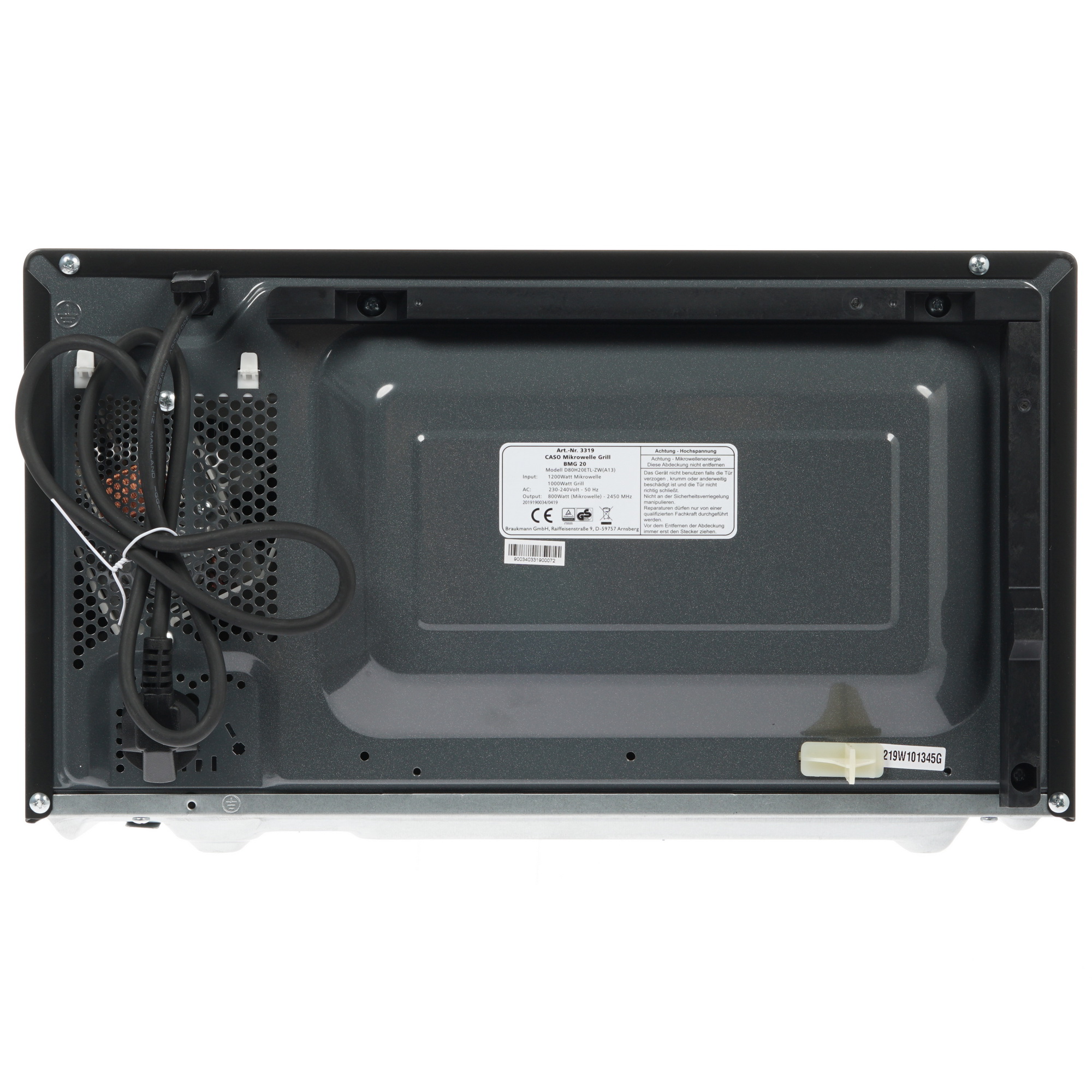 8117100 Микроволновая печь CASO BMG 20 черный STDN-0031537 - Вид №6
