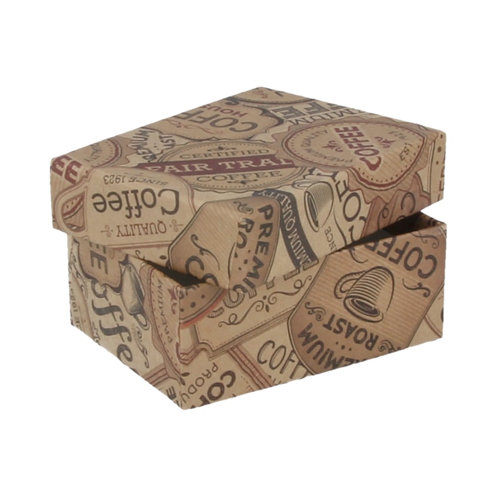 103-9 Коробка картонная крафт №08 9х7х3.7 см прямоуг. в ассортименте Grand Gift 