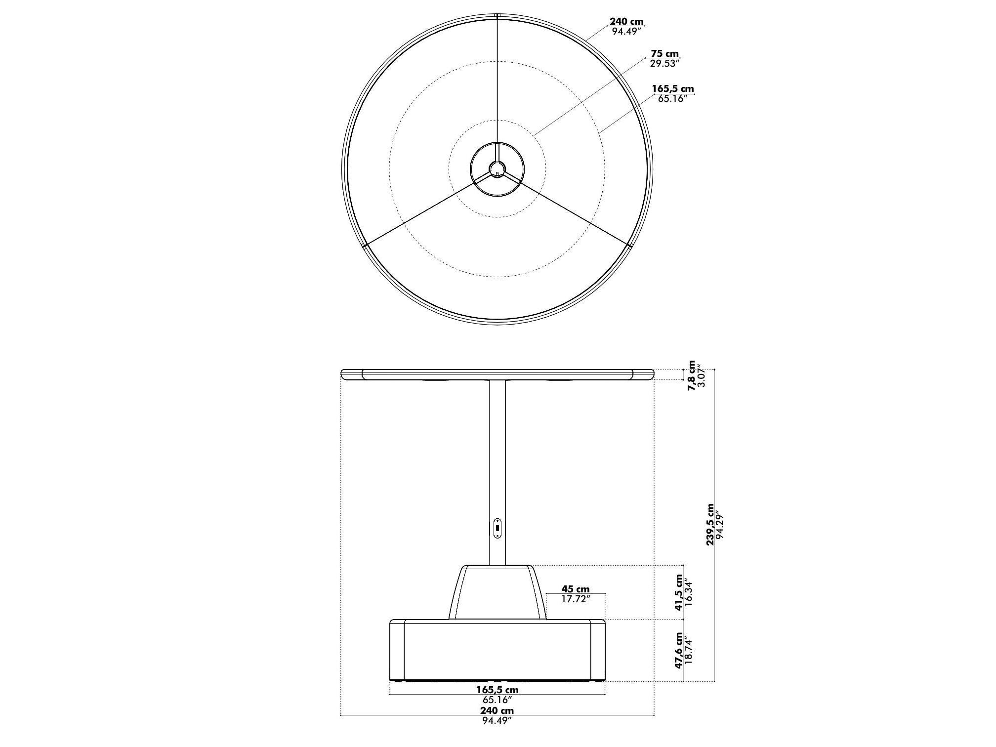 Тканевая скамья с USB-разъемом и спинкой BuzziSpace BuzziBrella Chill ARCH-00151686 - Вид №8