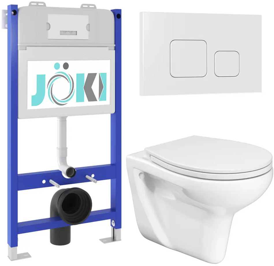 91752424 Комплект Инсталляция JK03351 Кнопка JK021531WM белый Flumen JK9011046 унитаз белый STLM-0976800