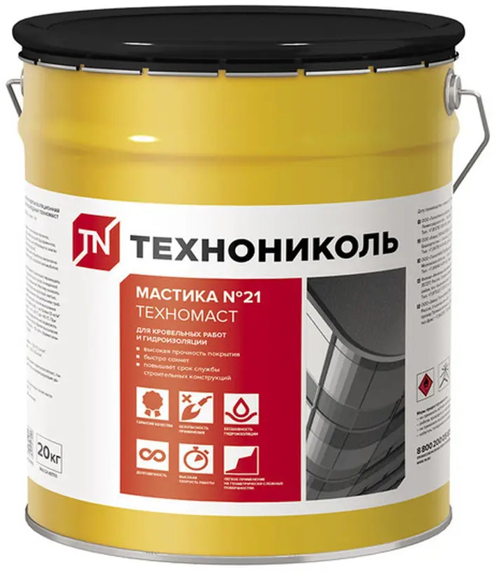 ТЕХНОНИКОЛЬ Техномаст №21: Гидроизоляционная мастика для кровли и ремонта 12692921